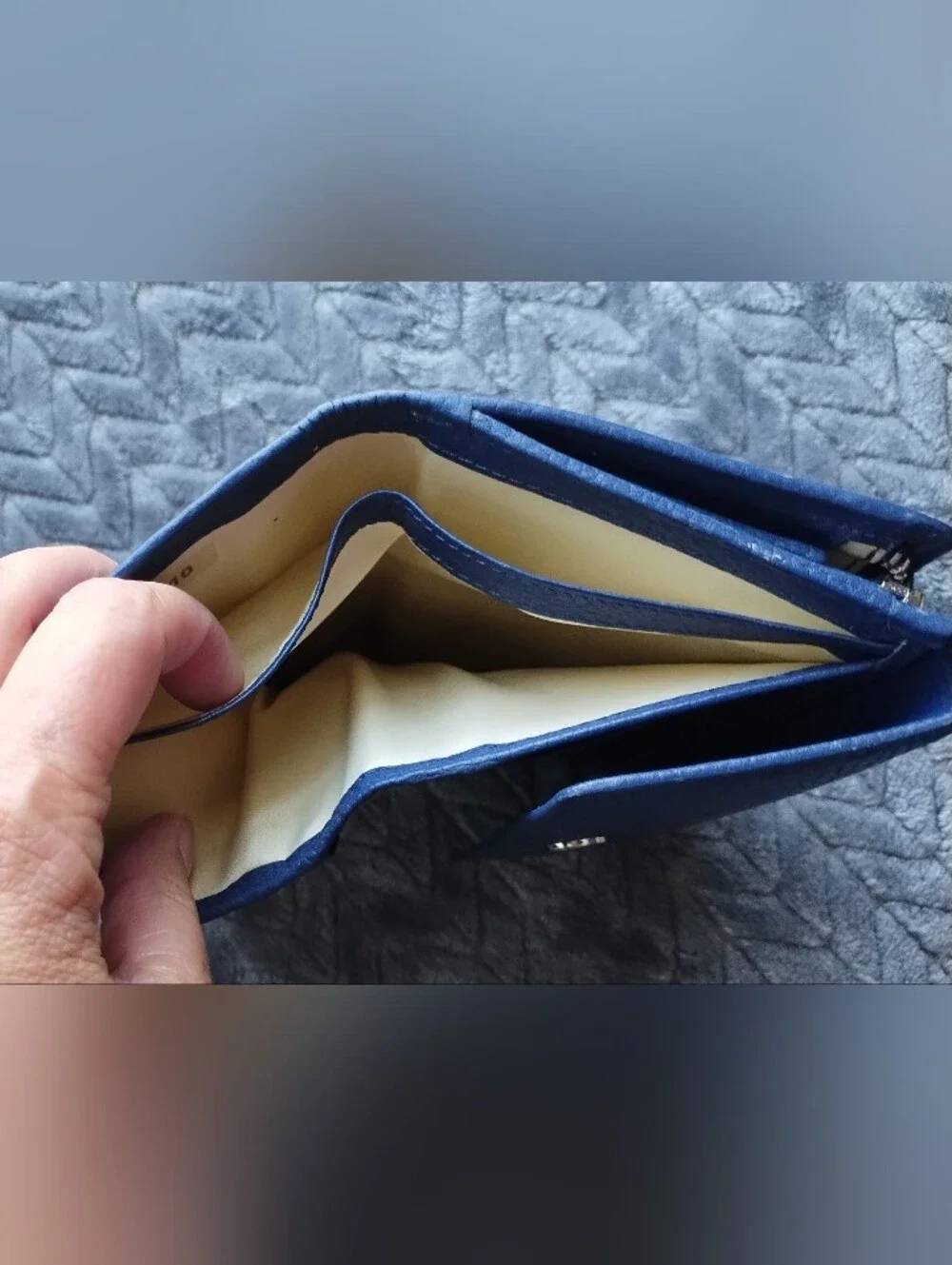 Valentina Navy Tri-fold Wallet